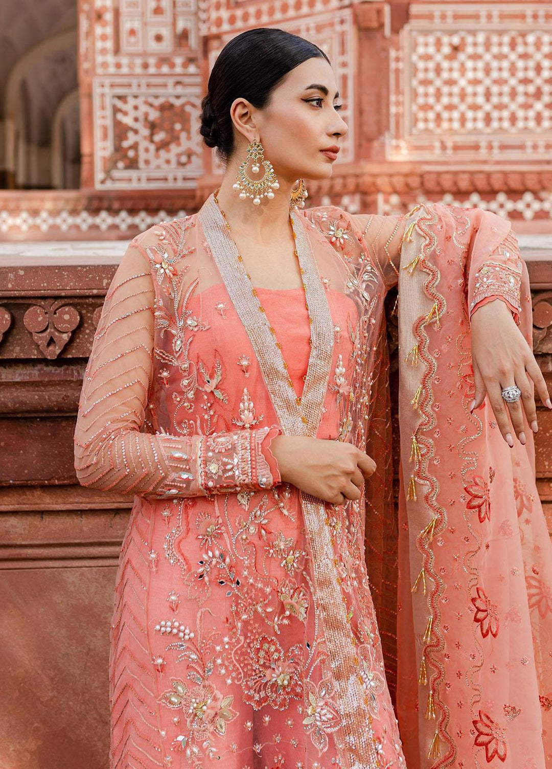 Zoya & Fatima Pret Embroidered Net 3 Piece Suit Ayra