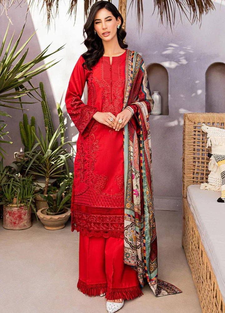 Zoya & Fatima Embroidered Lawn Suits Unstitched 3 Piece ZOF23L ZF-04 Vasl - Luxury Collection