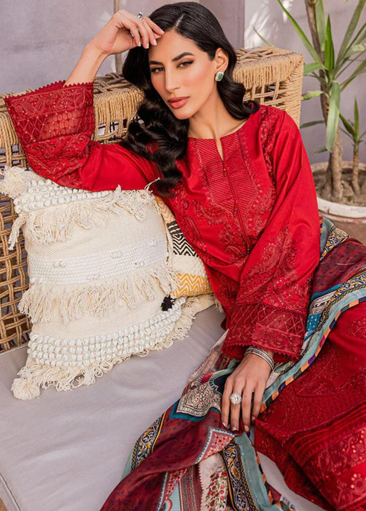 Zoya & Fatima Embroidered Lawn Suits Unstitched 3 Piece ZOF23L ZF-04 Vasl - Luxury Collection