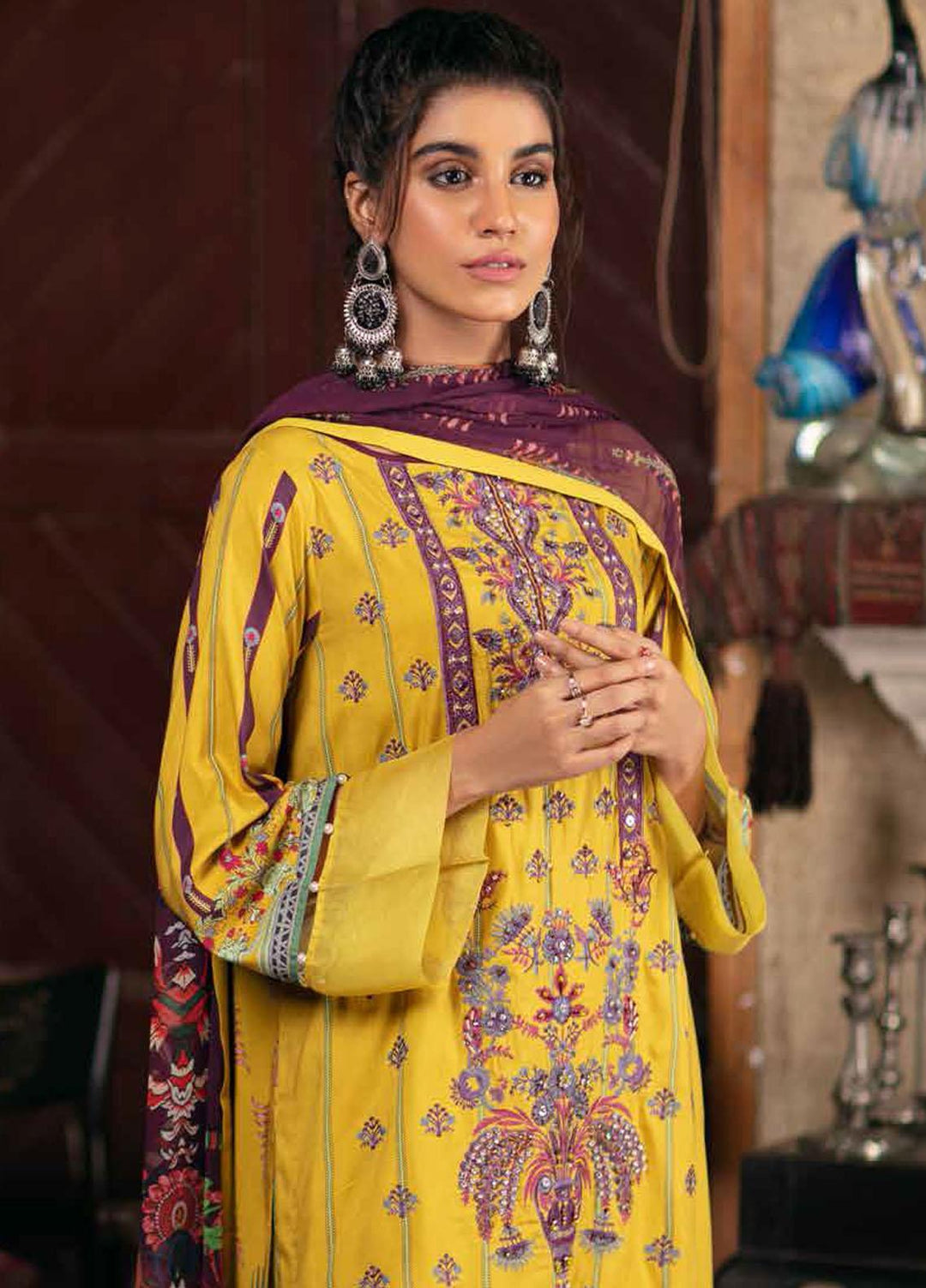 Zoya by Rang Rasiya Embroidered Linen Suits Unstitched 3 Piece RR21ZL 01 Jasmine - Winter Collection