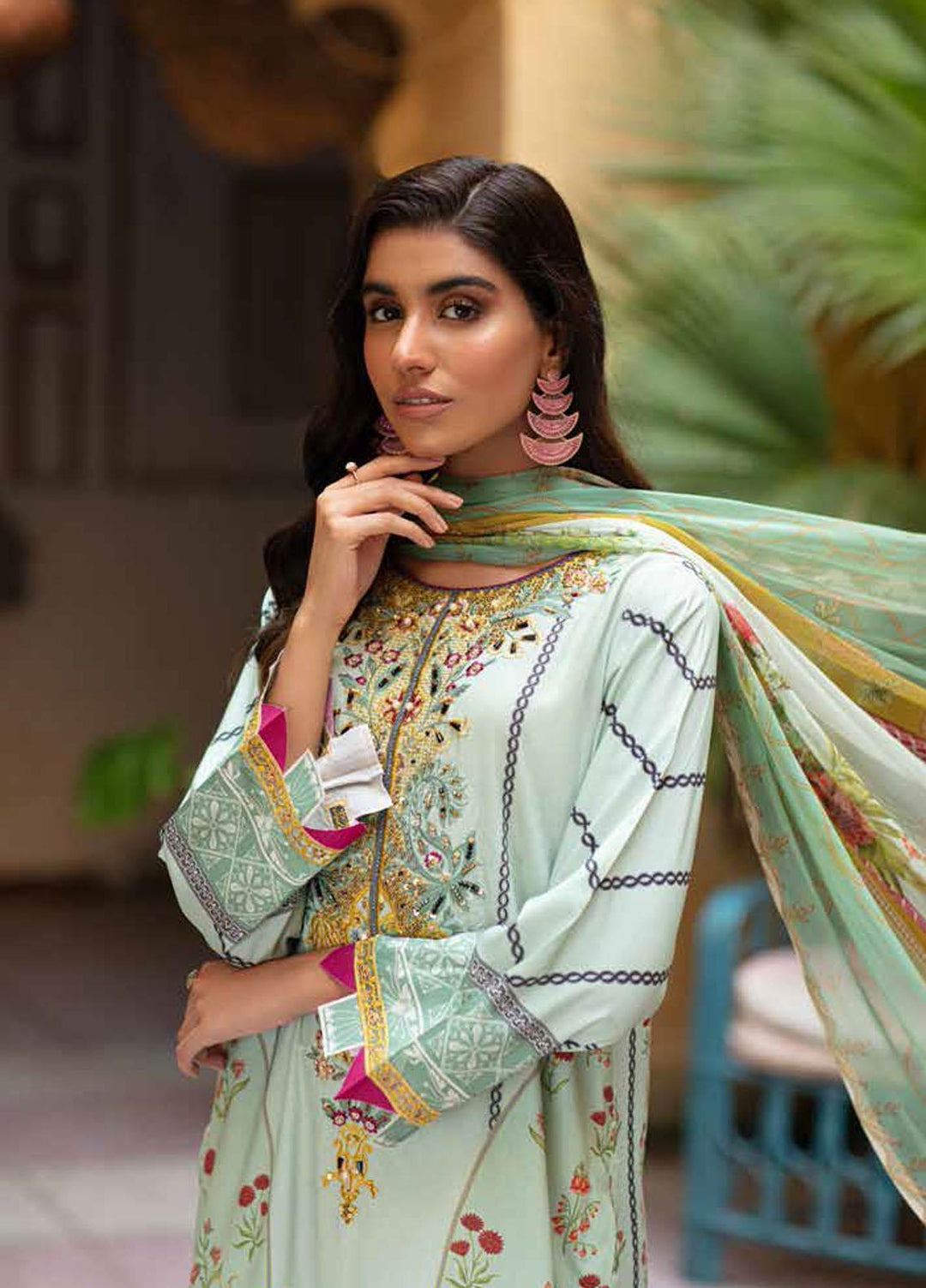 Zoya by Rang Rasiya Embroidered Linen Suits Unstitched 3 Piece RR21ZL 03 Nigar - Winter Collection