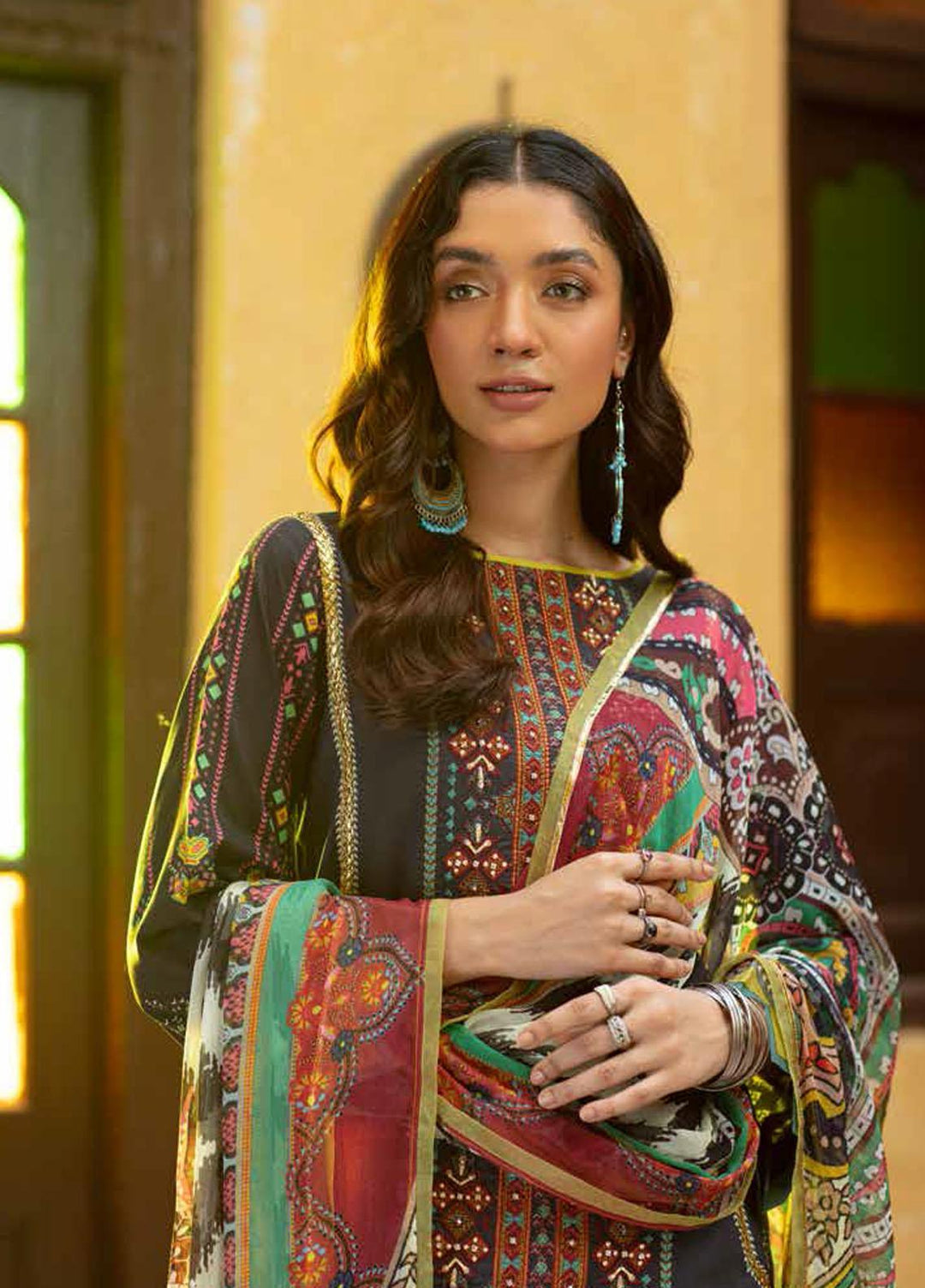 Zoya by Rang Rasiya Embroidered Linen Suits Unstitched 3 Piece RR21ZL 05 Rumi - Winter Collection