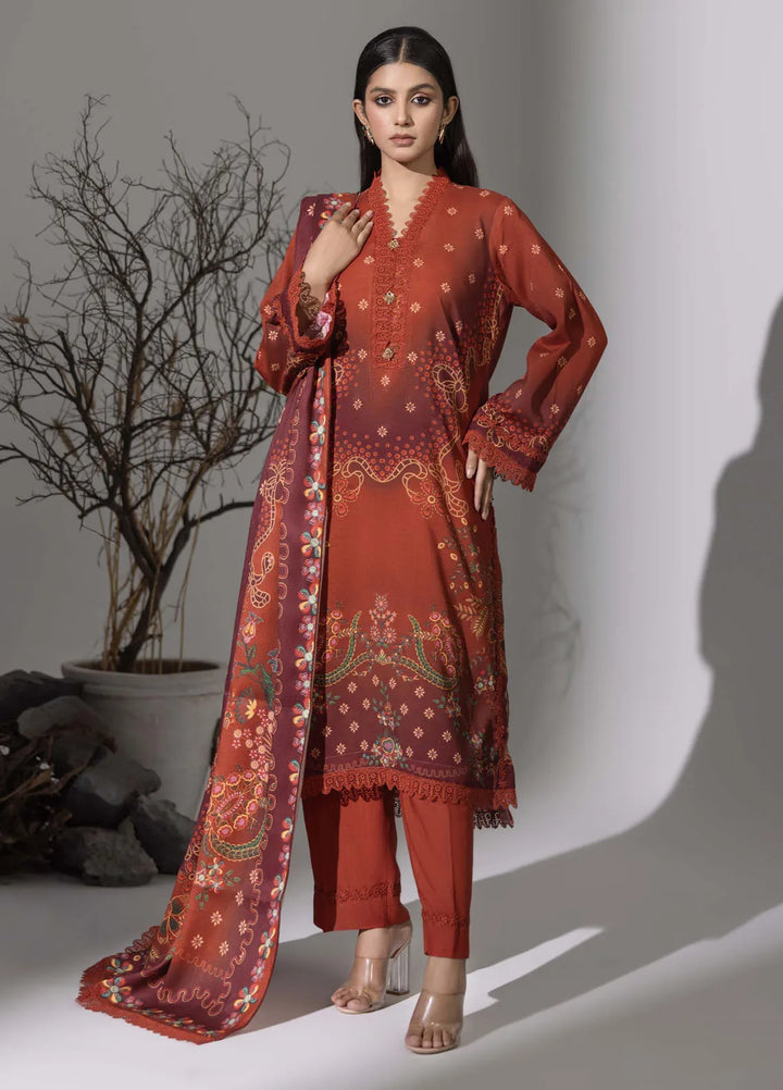 Zunnar by Annara Begum Solid Linen Suit Unstitched 3 Piece ANB25Z Warda - Winter Collection
