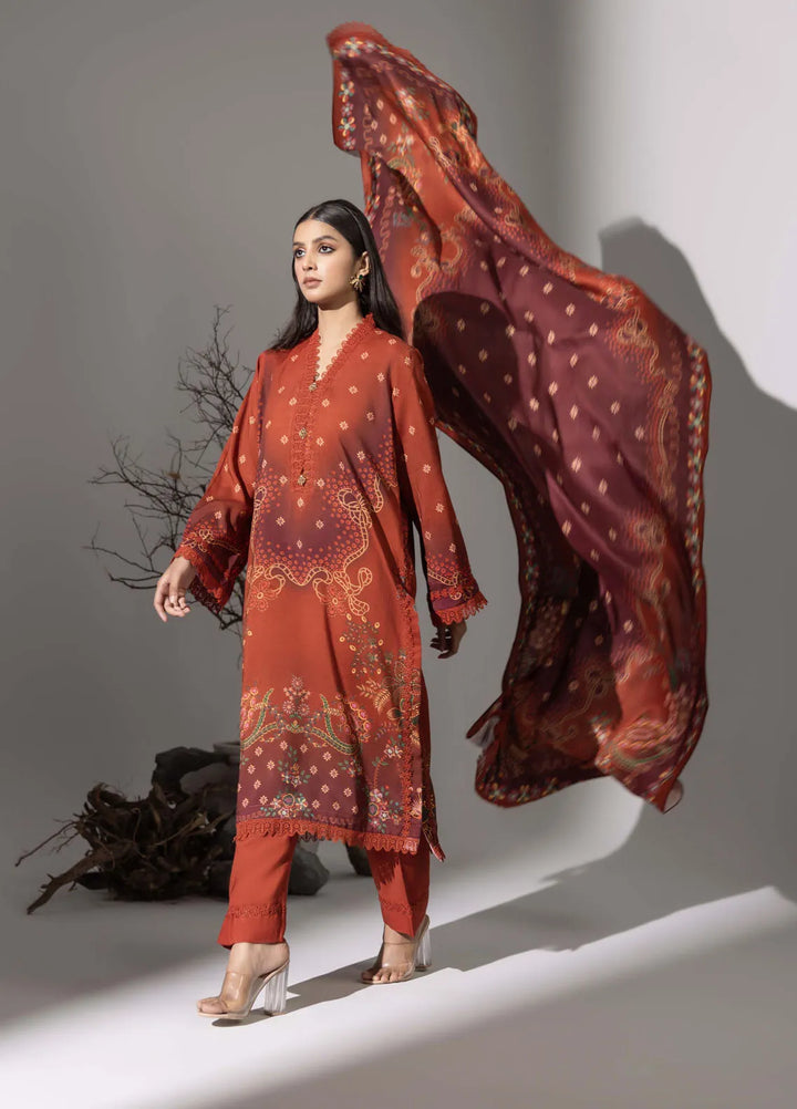 Zunnar by Annara Begum Solid Linen Suit Unstitched 3 Piece ANB25Z Warda - Winter Collection