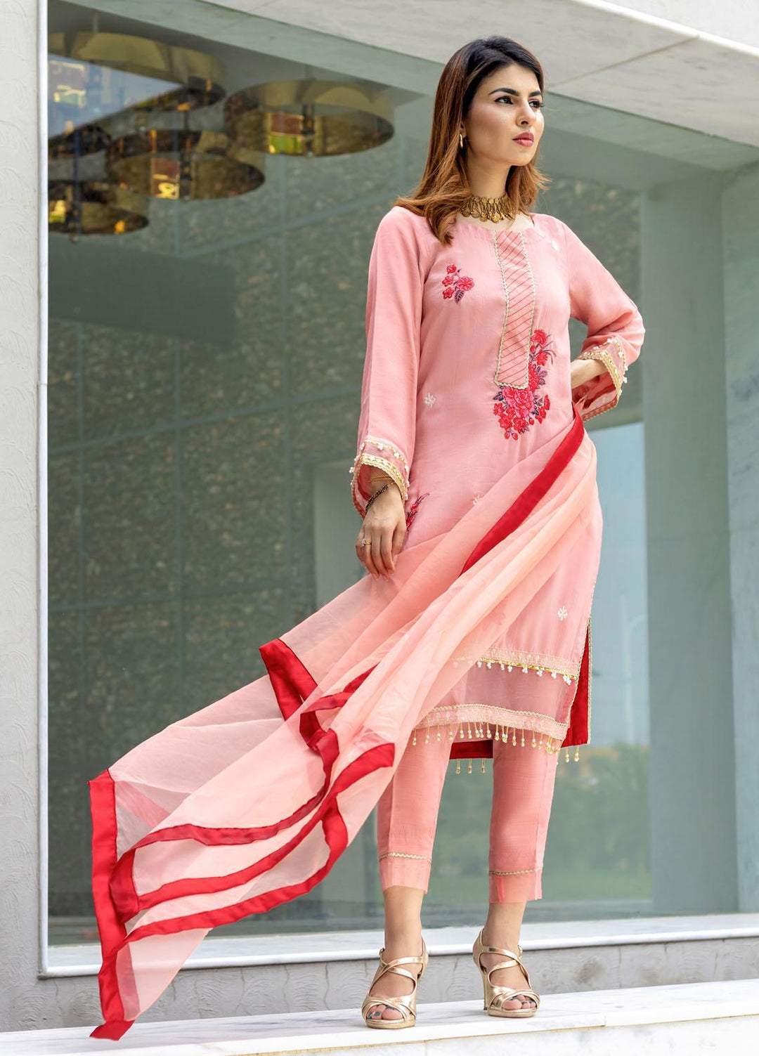 Hina Hassan Studio Luxury Pret  Raw Silk 3 Piece Suit HH22ZR Rosanna W03G0722