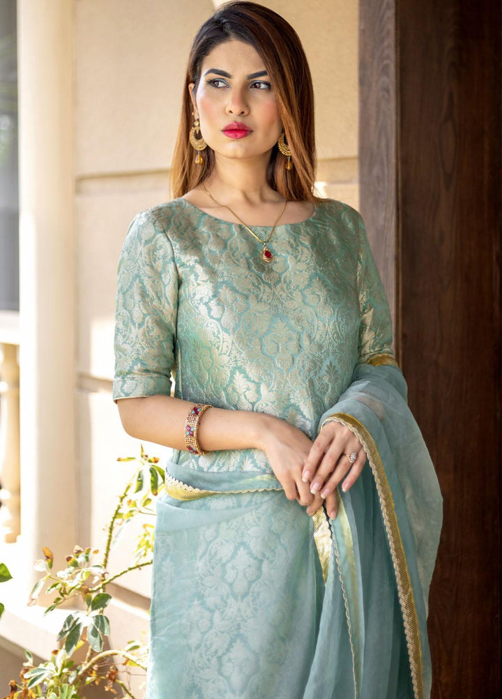 Hina Hassan Studio Luxury Pret  Banarsi 3 Piece Suit HH22ZR Fairuza W03F0722
