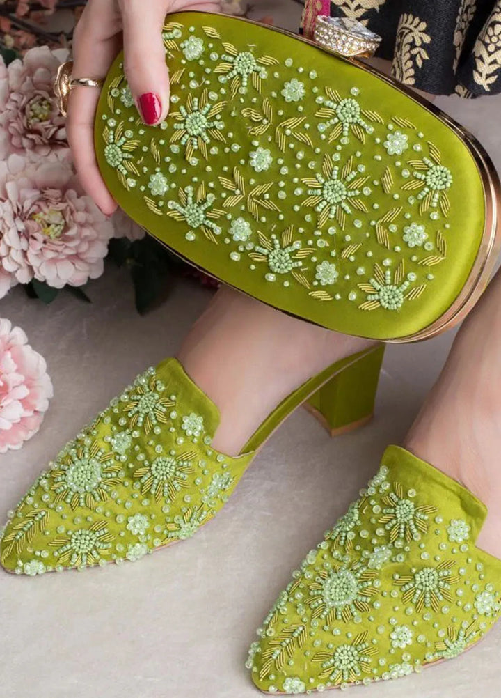 Zuruj Festive Style Heel Mules X Clutch HMC-113-Dhani