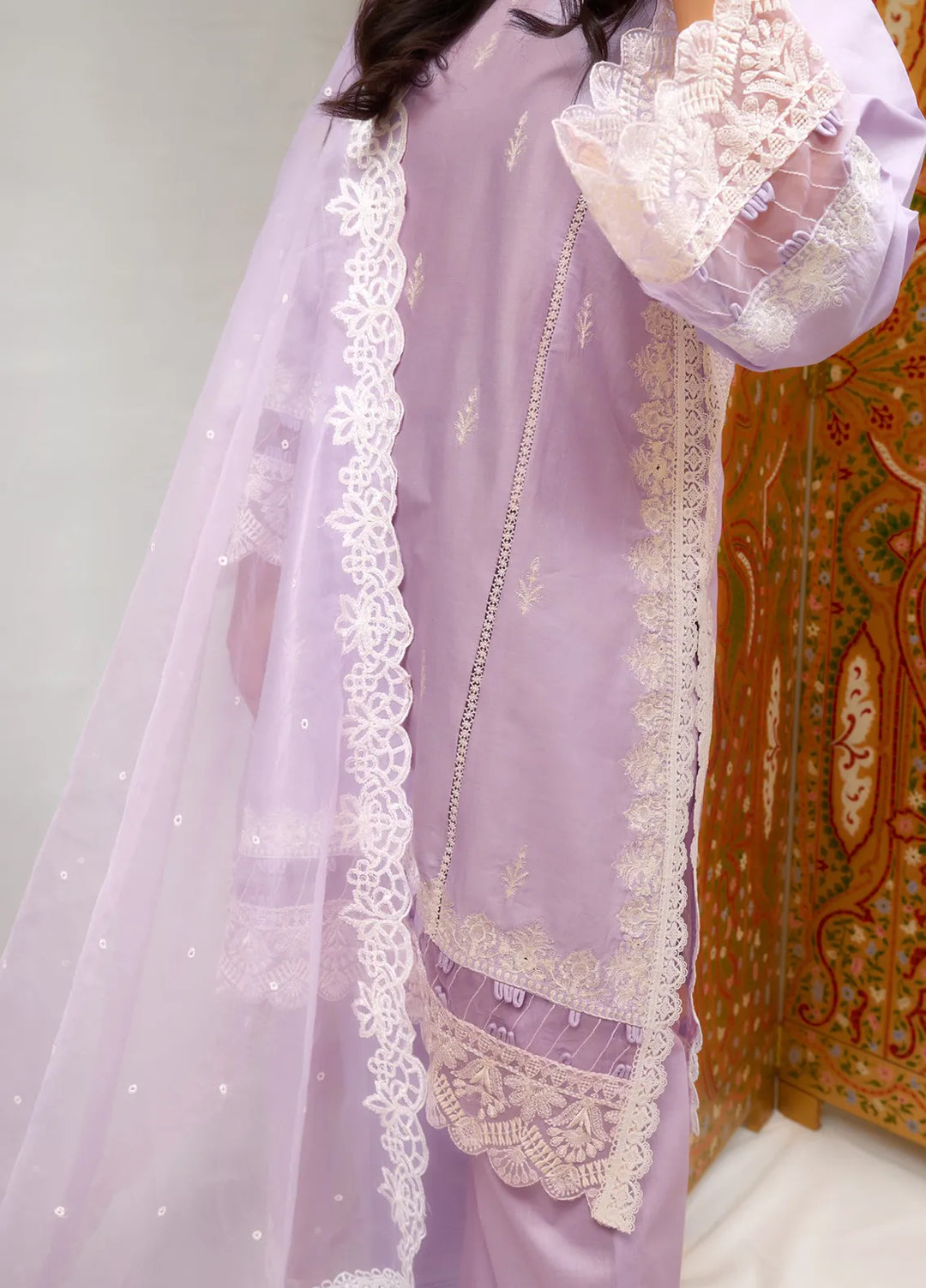 Zyna Embroidered Cambric Suits Unstitched 3 Piece D10-Iris - Summer Collection