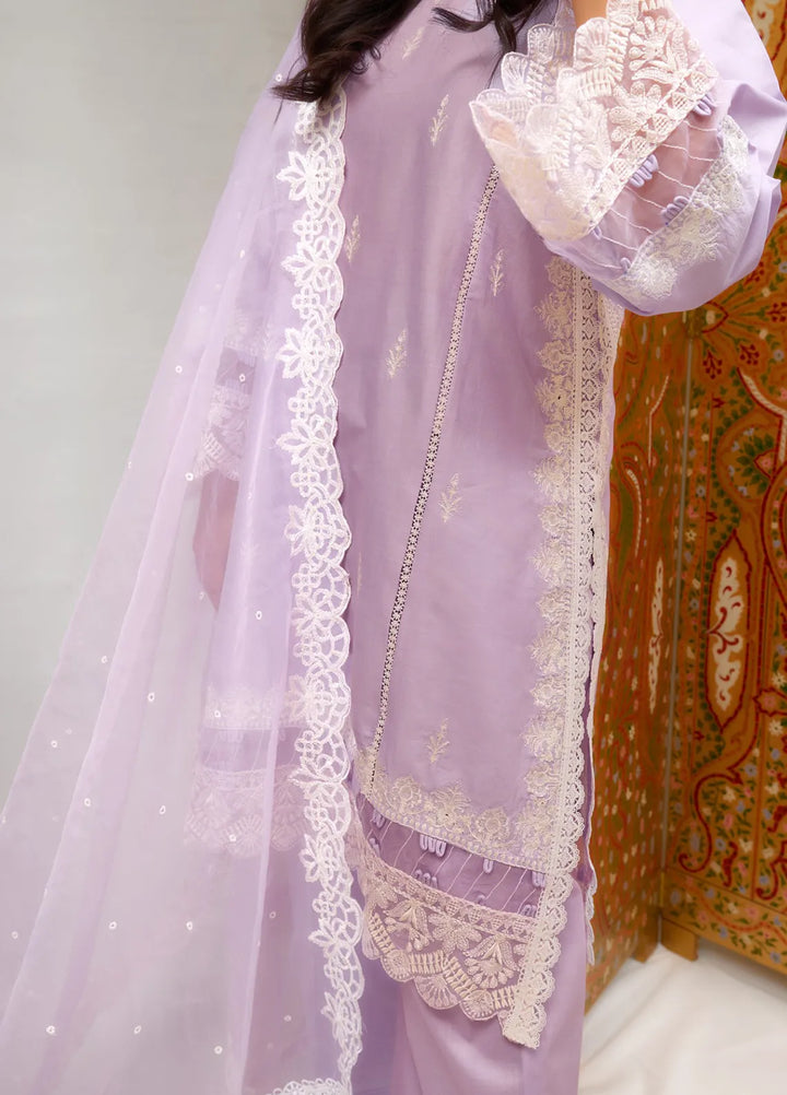 Zyna Embroidered Cambric Suits Unstitched 3 Piece D10-Iris - Summer Collection