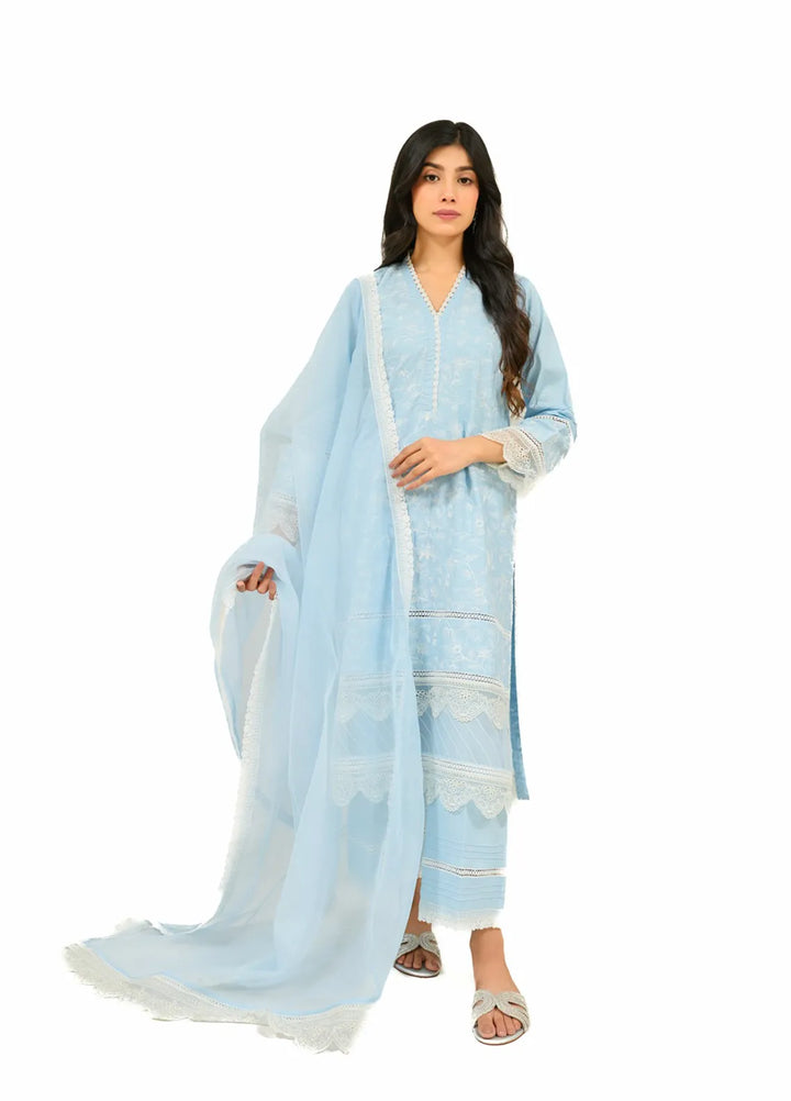 Zyna Embroidered Cambric Suits Unstitched 3 Piece D11-Elea - Summer Collection