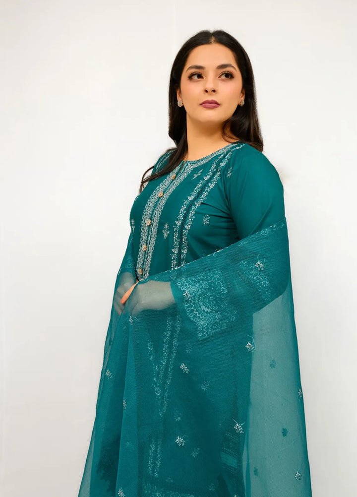 Zyna Embroidered Cambric Suits Unstitched 3 Piece D14-Livia - Summer Collection