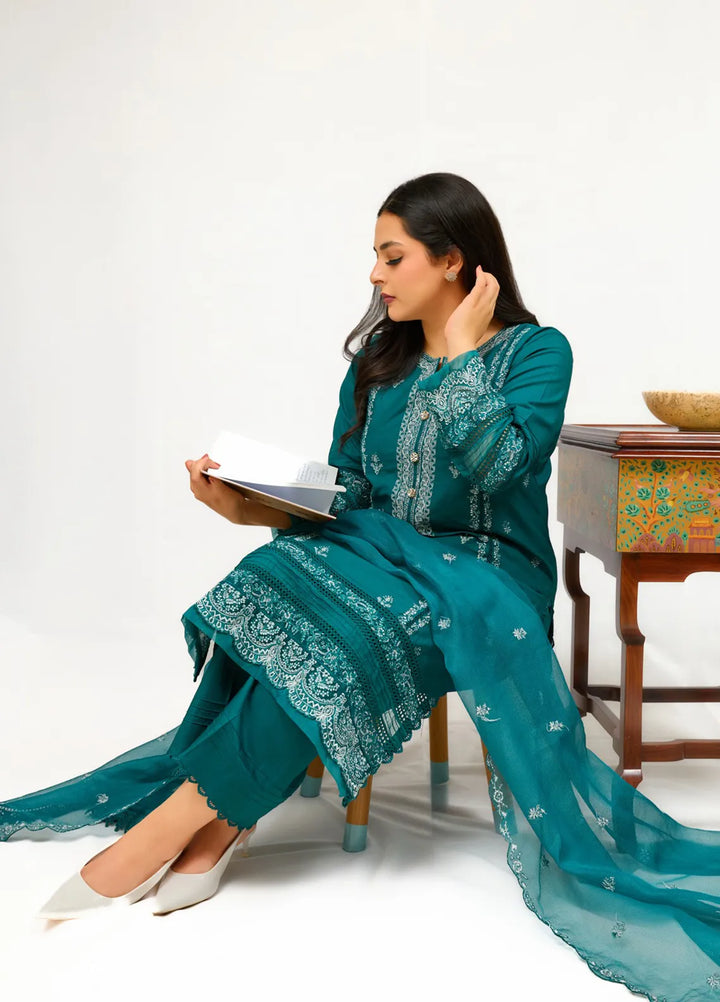 Zyna Embroidered Cambric Suits Unstitched 3 Piece D14-Livia - Summer Collection