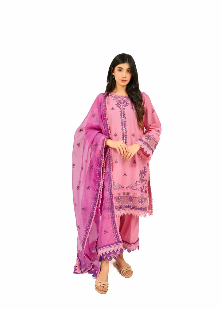 Zyna Embroidered Cambric Suits Unstitched 3 Piece D15-Ferya - Summer Collection