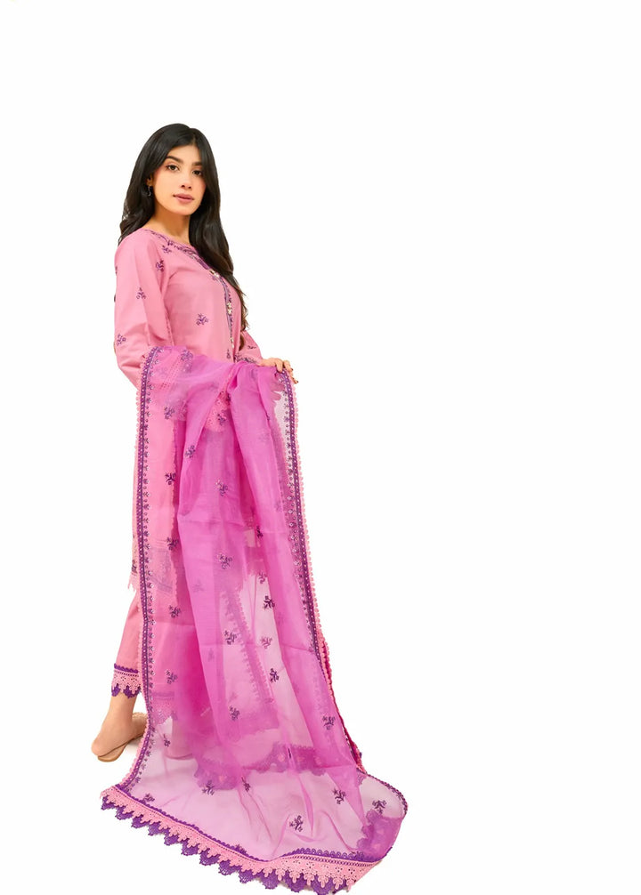 Zyna Embroidered Cambric Suits Unstitched 3 Piece D15-Ferya - Summer Collection