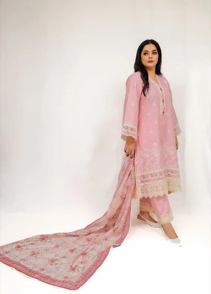 Zyna Embroidered Cambric Suits Unstitched 3 Piece D16-Stella - Summer Collection