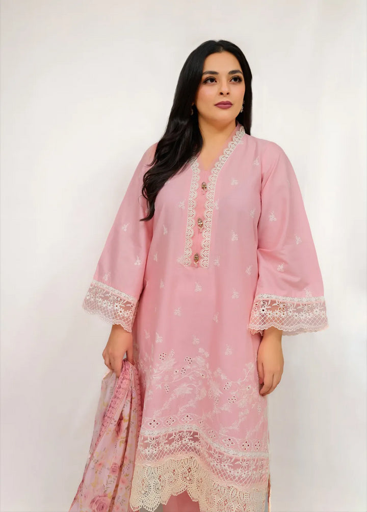 Zyna Embroidered Cambric Suits Unstitched 3 Piece D16-Stella - Summer Collection