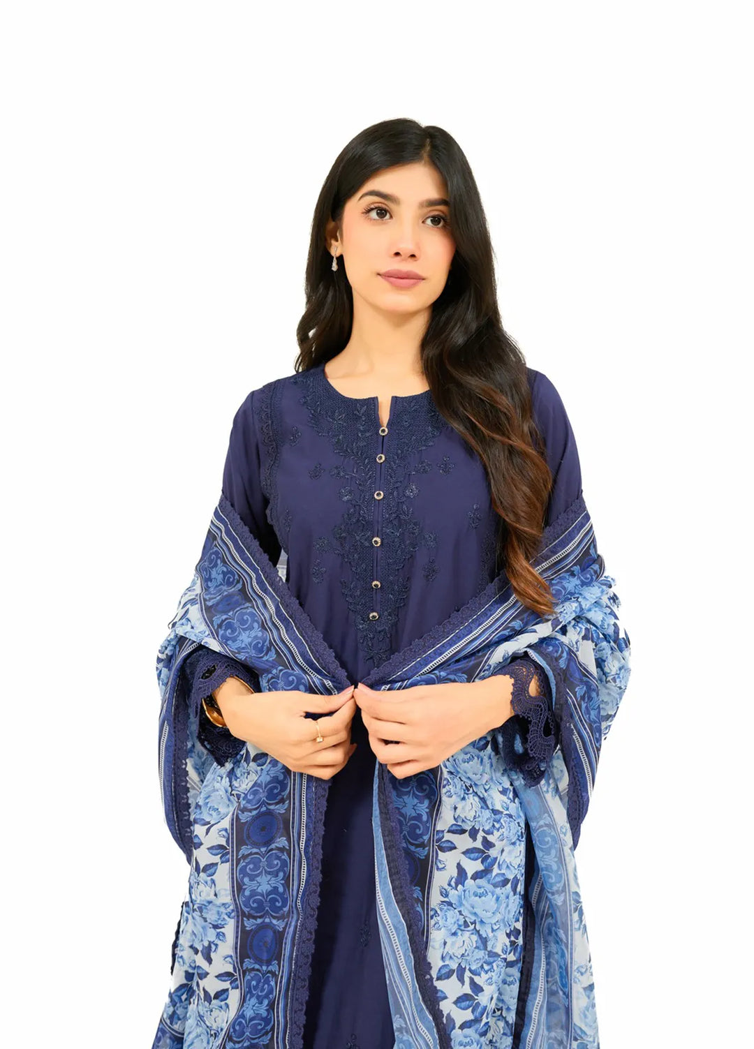 Zyna Embroidered Cambric Suits Unstitched 3 Piece D18-Vida - Summer Collection