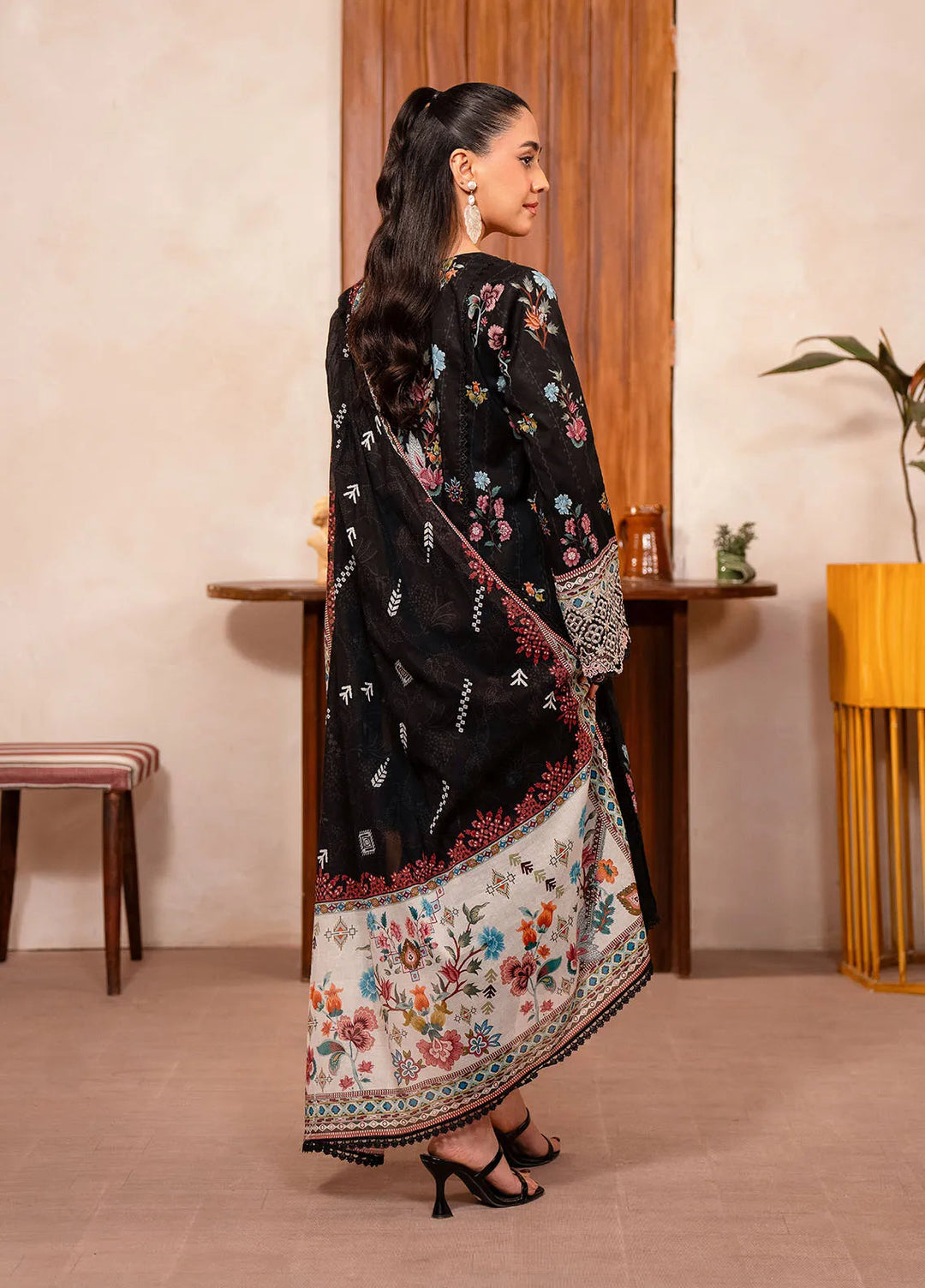 Zync by Florent Embroidered Lawn Suit Unstitched 3 Piece FL25ZD FL-10 - Summer Collection