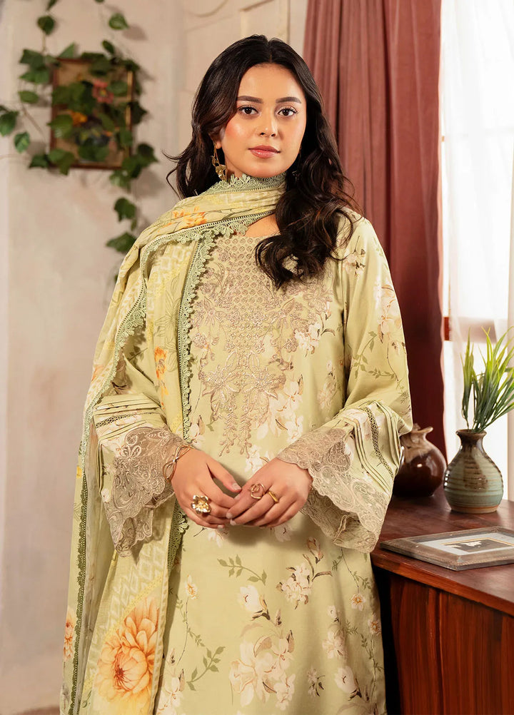 Zync by Florent Embroidered Lawn Suit Unstitched 3 Piece FL25ZD FL-4 - Summer Collection