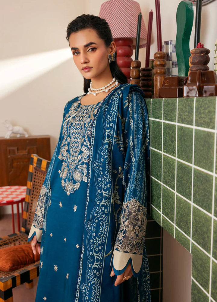 Zync by Florent Embroidered Lawn Suits Unstitched 3 Piece FL25ZDW ZY-4B - Summer Collection
