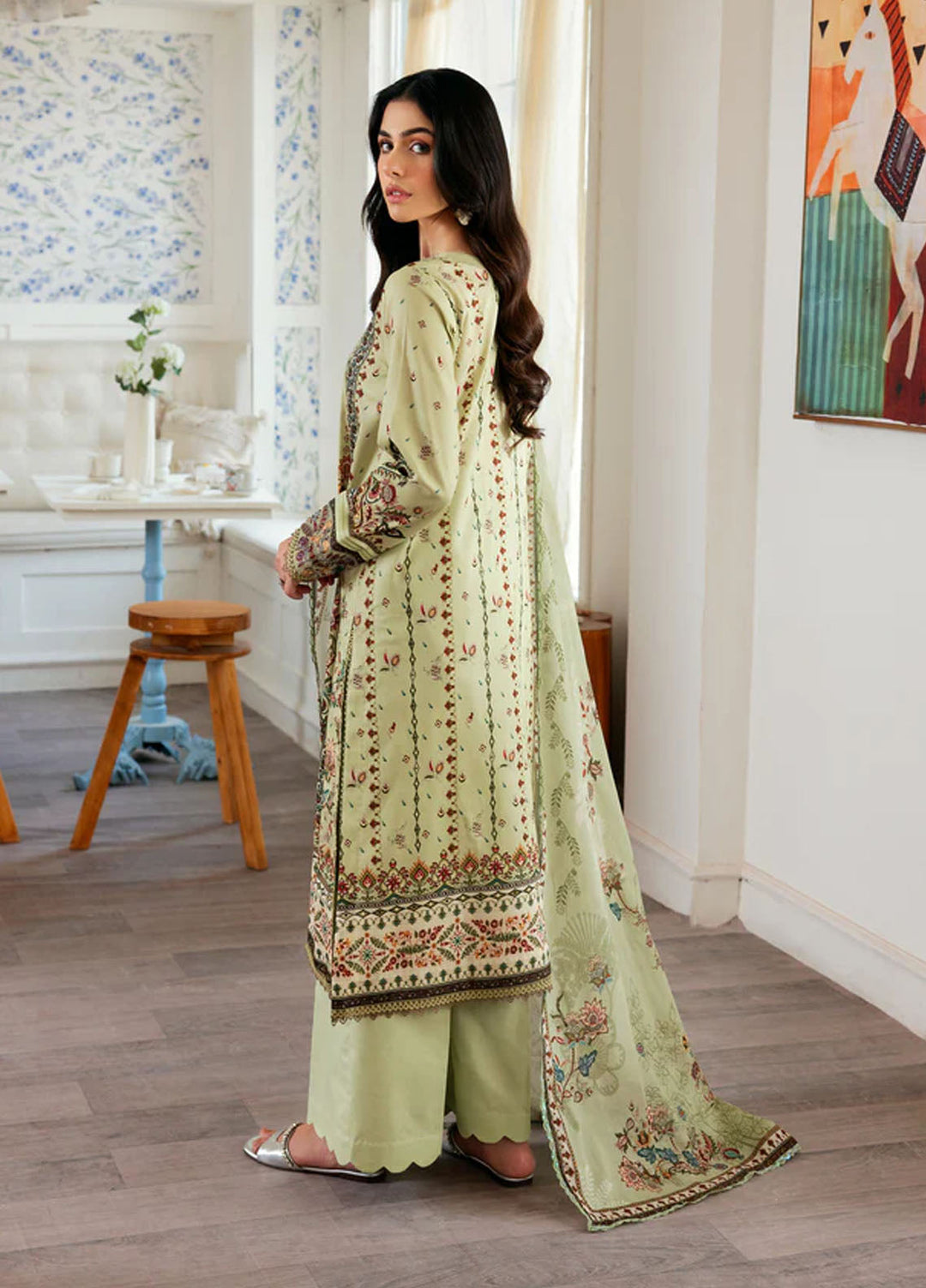 Zync by Florent Embroidered Lawn Suits Unstitched 3 Piece FL25ZDW ZY-5A - Summer Collection
