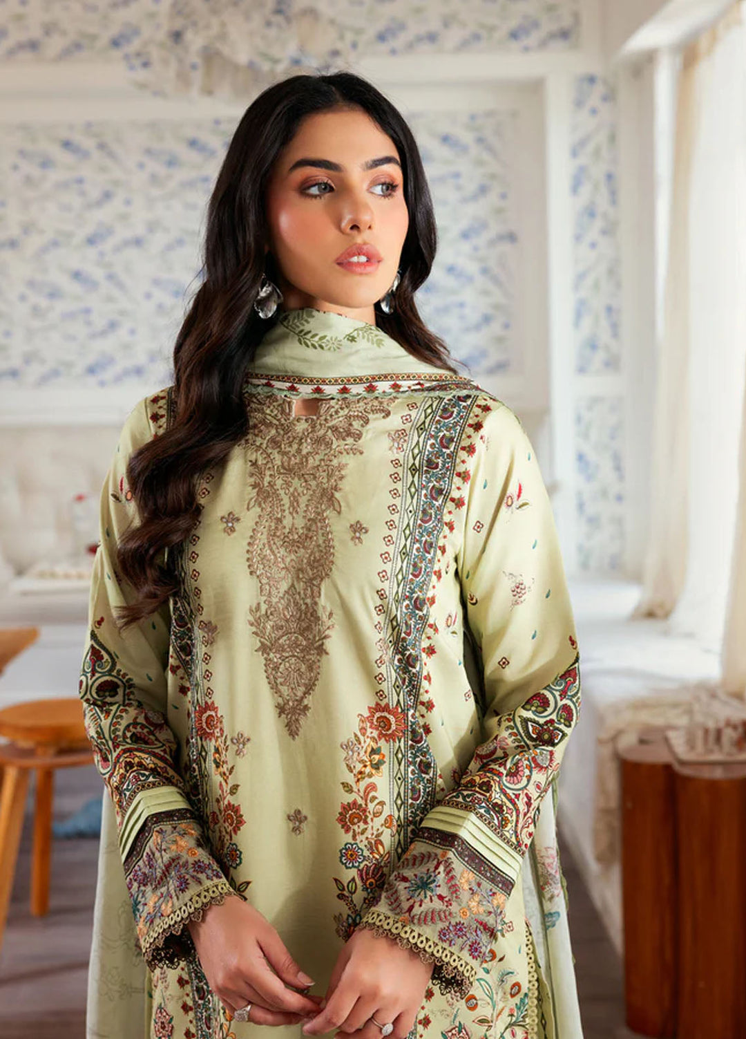 Zync by Florent Embroidered Lawn Suits Unstitched 3 Piece FL25ZDW ZY-5A - Summer Collection